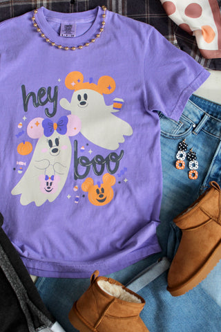 Hey Boo Graphic Tee • Purple