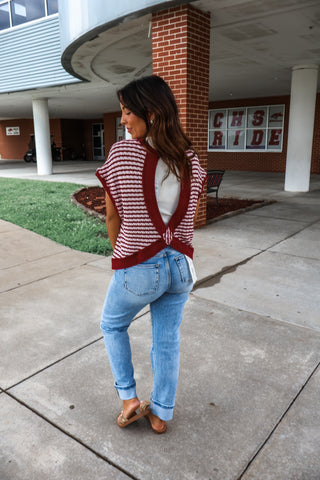 End Zone Stripes • Burgundy