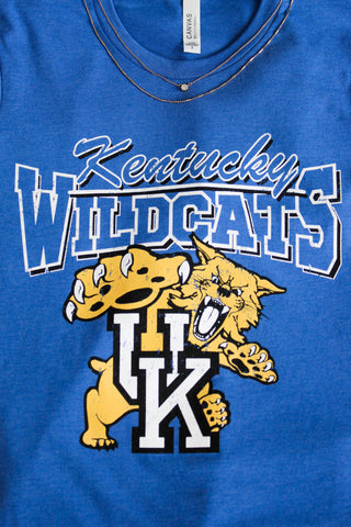 Vintage Wildcats Graphic Tee • Heather Blue