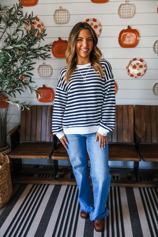 Keep Me Posted Stripes • Navy