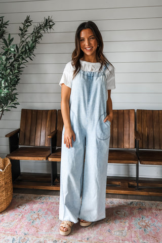 Got that Swing • denim chambray jumpsuit