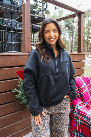 Capture Coziness Half Zip • Black