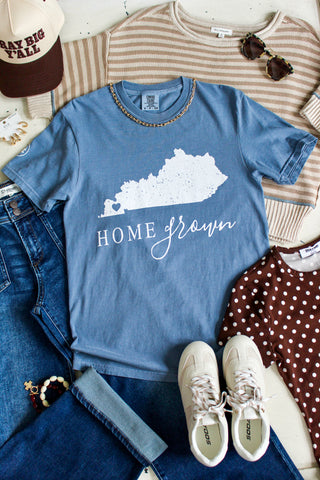 Home Grown Graphic Tee • Denim Blue
