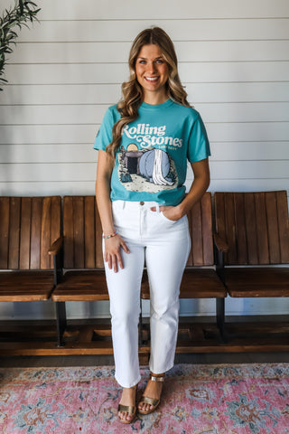 Rolling Stones Graphic Tee • Seafoam