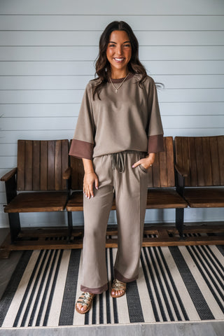 Weekend Drives Pant Set • Brown