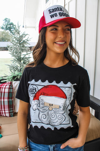 Santa We Good Trucker Hat • White/Red