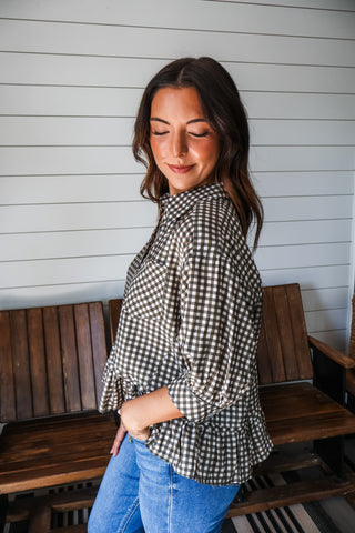 Falling For Gingham • Olive