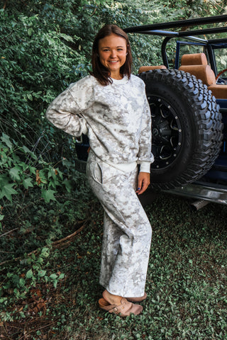 Rustic Blooms Pant Set • Taupe/Cream