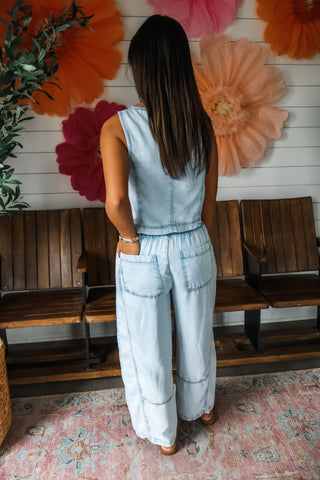 Weekender Denim Pant Set • Light Wash