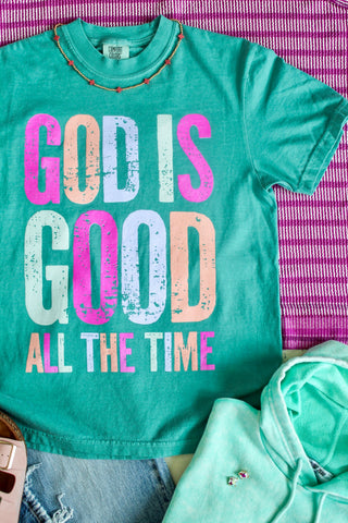 God Is Good Graphic Tee • Seafoam