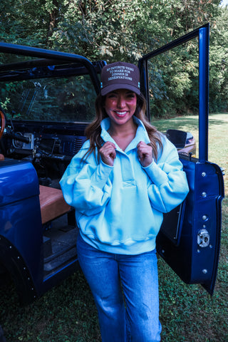 Aspen Snap Button Pullover • Light Blue