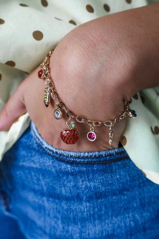 Live Love Teach Charm Bracelet • Gold
