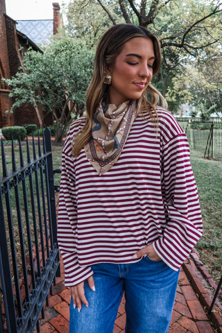 Warm Cider Ringer Stripe • Wine
