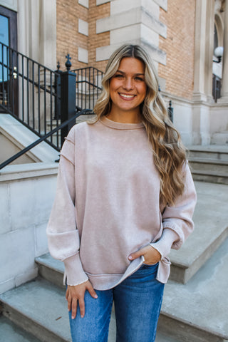 Happiest Season Pullover • Light Mocha
