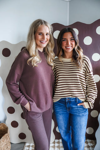 Fresh Fall Stripes • Butter/Brown