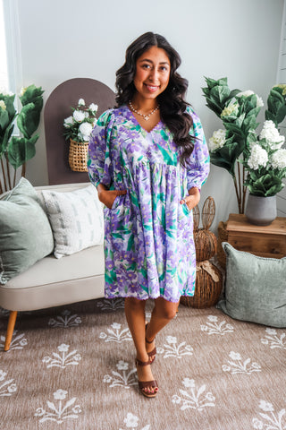 Bellflower Blooms Pocket Dress • Lavender