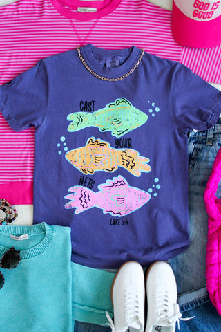 Cast Your Nets Graphic Tee • Grape
