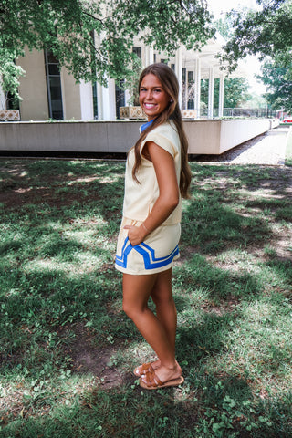 Breezy Bayside Skort Set • Yellow/Blue
