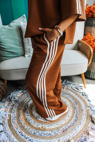 On The Right Track Pants • Caramel