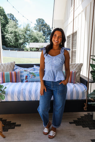 Pattern Play • Blue Gingham