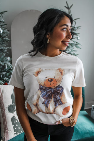 Friends ForeverTeddy Bear Graphic Tee • Cream