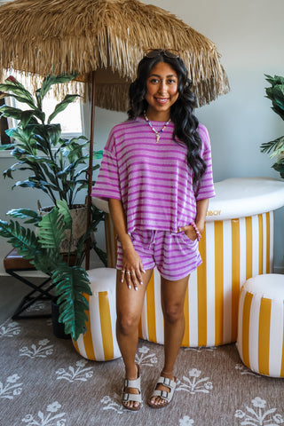 Chasing Tides Short Set • Purple