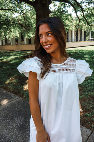 Make it Memorable • white eyelet dress