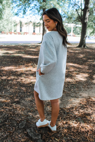 Chasing Rainbows Ringer Dress • Heather Grey - FINAL SALE