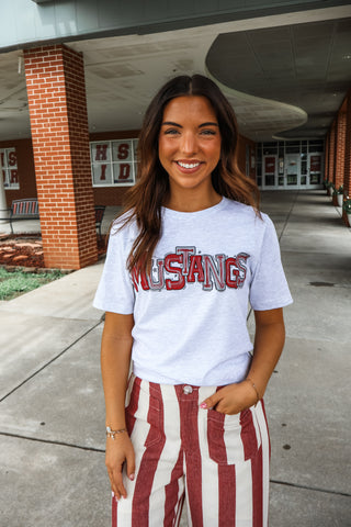 Go Mustangs Graphic Tee • Ash Grey