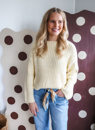 Timeless Twist Ribbed Sweater • Yellow