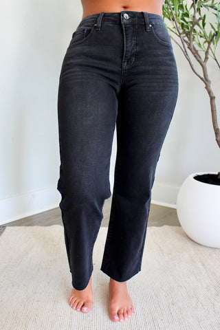 Morgan High Rise Straight | Tummy Control • Black