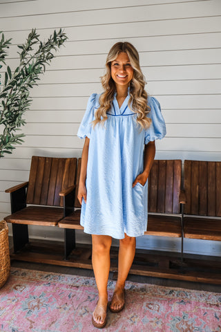 Open Skies Pocket Dress • Blue - FINAL SALE