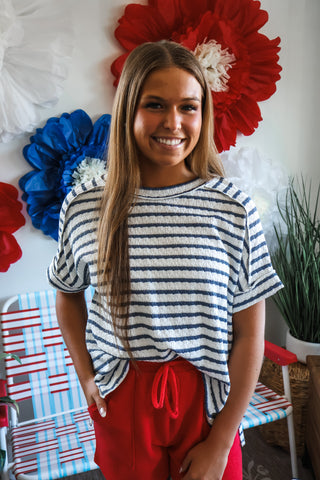 Daybreak Stripes • Denim Blue