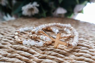 Bound By Faith Bracelet • Cream