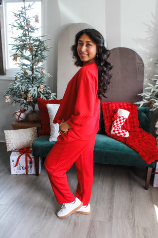 Merry & Bright Pant Set • Classic Red