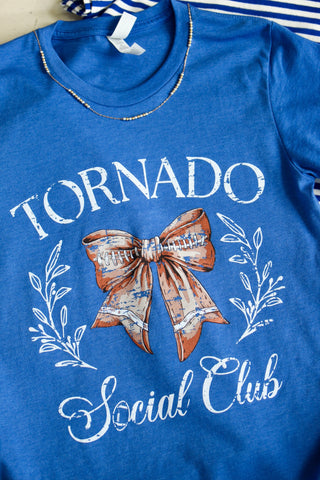 Tornado Social Club Graphic Tee • Heather Blue - FINAL SALE