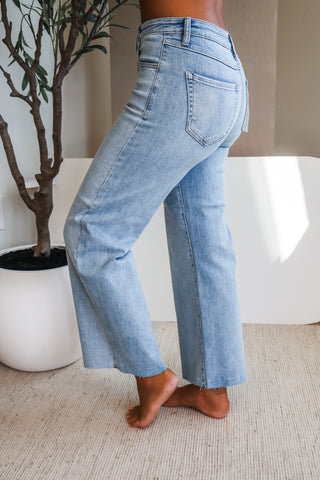 Naomi Wide Leg | Tummy Control • Light Wash