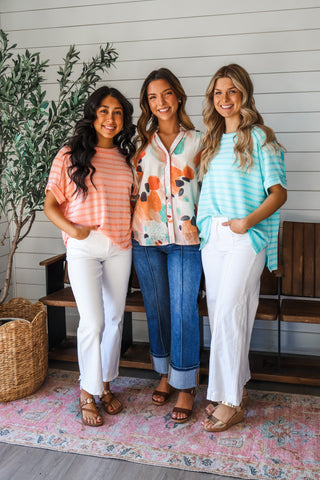 Color Crush Stripes • Aqua