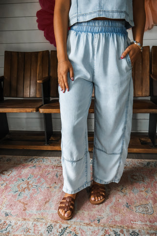 Weekender Denim Pant Set • Light Wash
