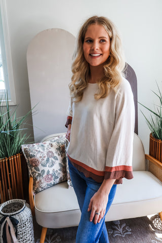 Fall Frenzy 11 • Linen Scallop Trim Top - FINAL SALE