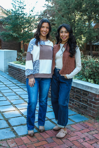 Dash Of Leopard Colorblock • Mocha