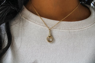 Harlow Horsebit Pendant Necklace • Gold