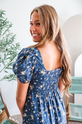Darling Dreams Floral Midi • Navy
