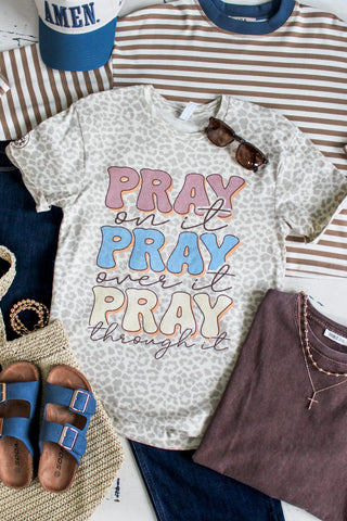 Pray On It Graphic Tee • Leopard