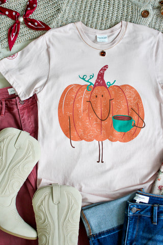 Pumpkin Spice Season Graphic Tee • Pink