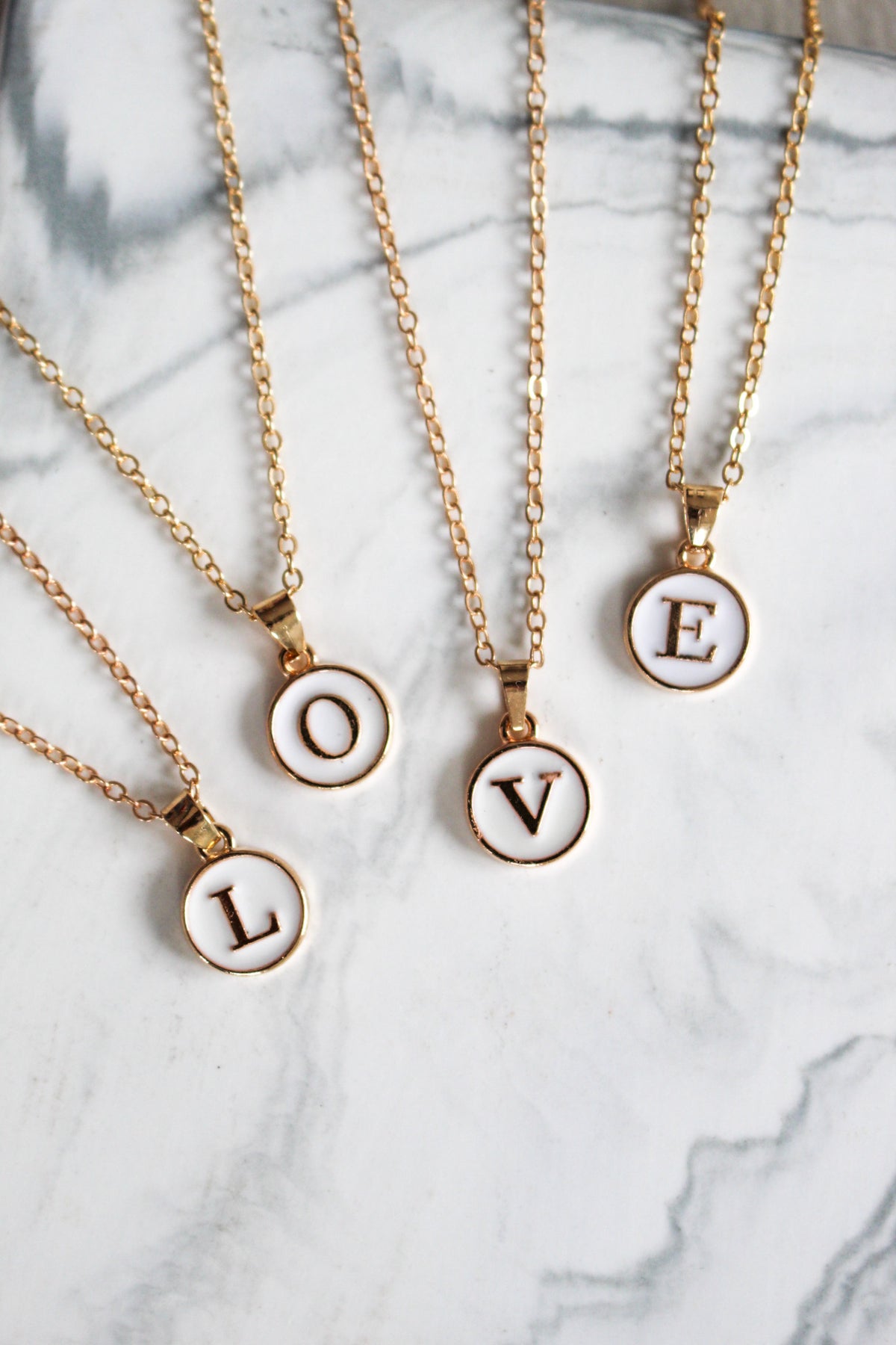 Forever Yours Initial Necklace • E