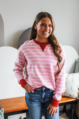 Fresh Start Stripes • Pink/Red - FINAL SALE