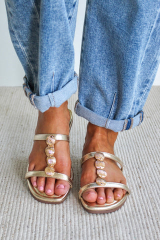 Ariel Seashell Strap Slide • Gold