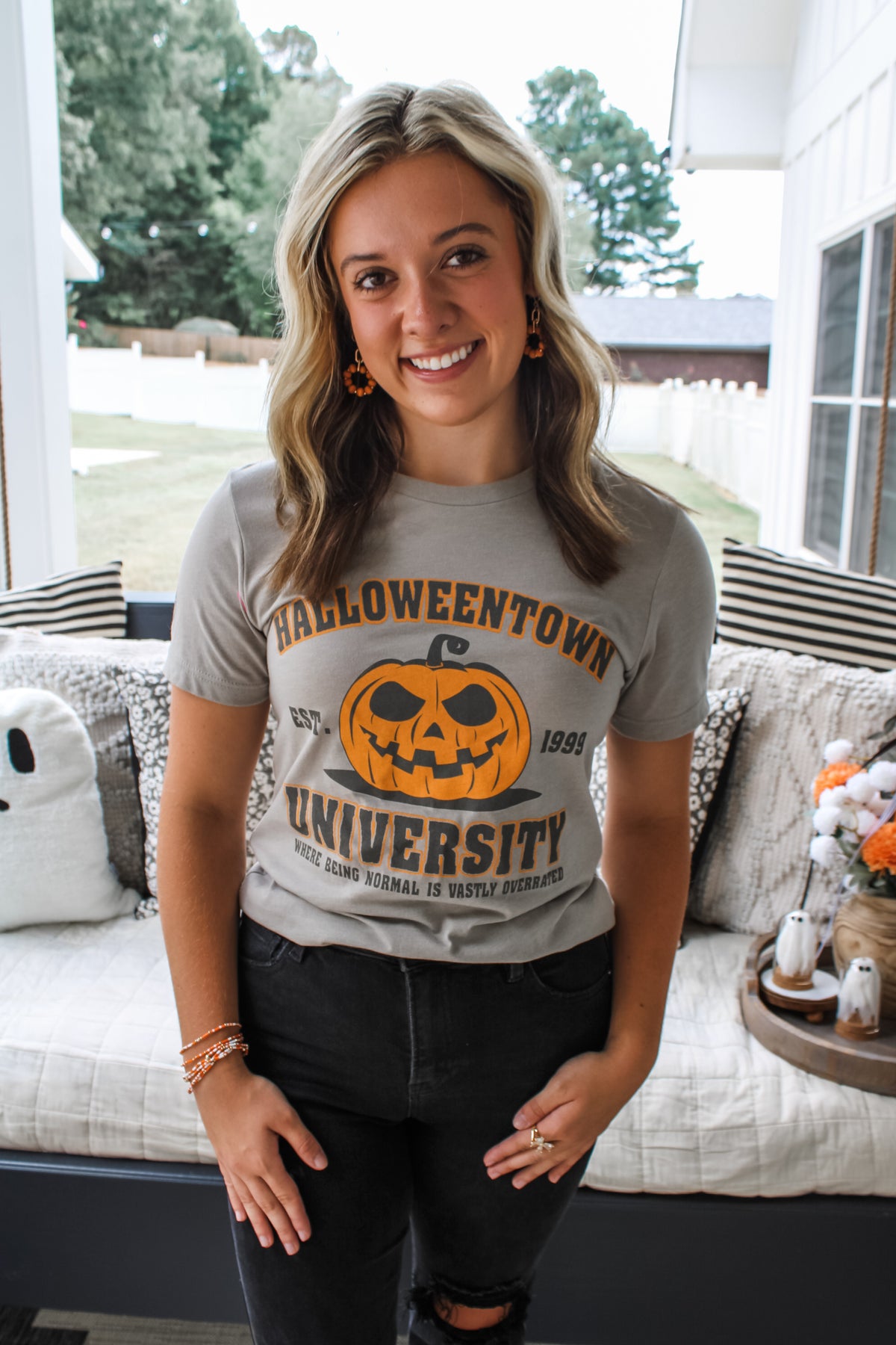 Halloweentown University Graphic Tee • Taupe - FINAL SALE