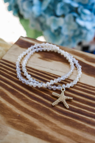 Beach Strolls Beaded Bracelet • Natural